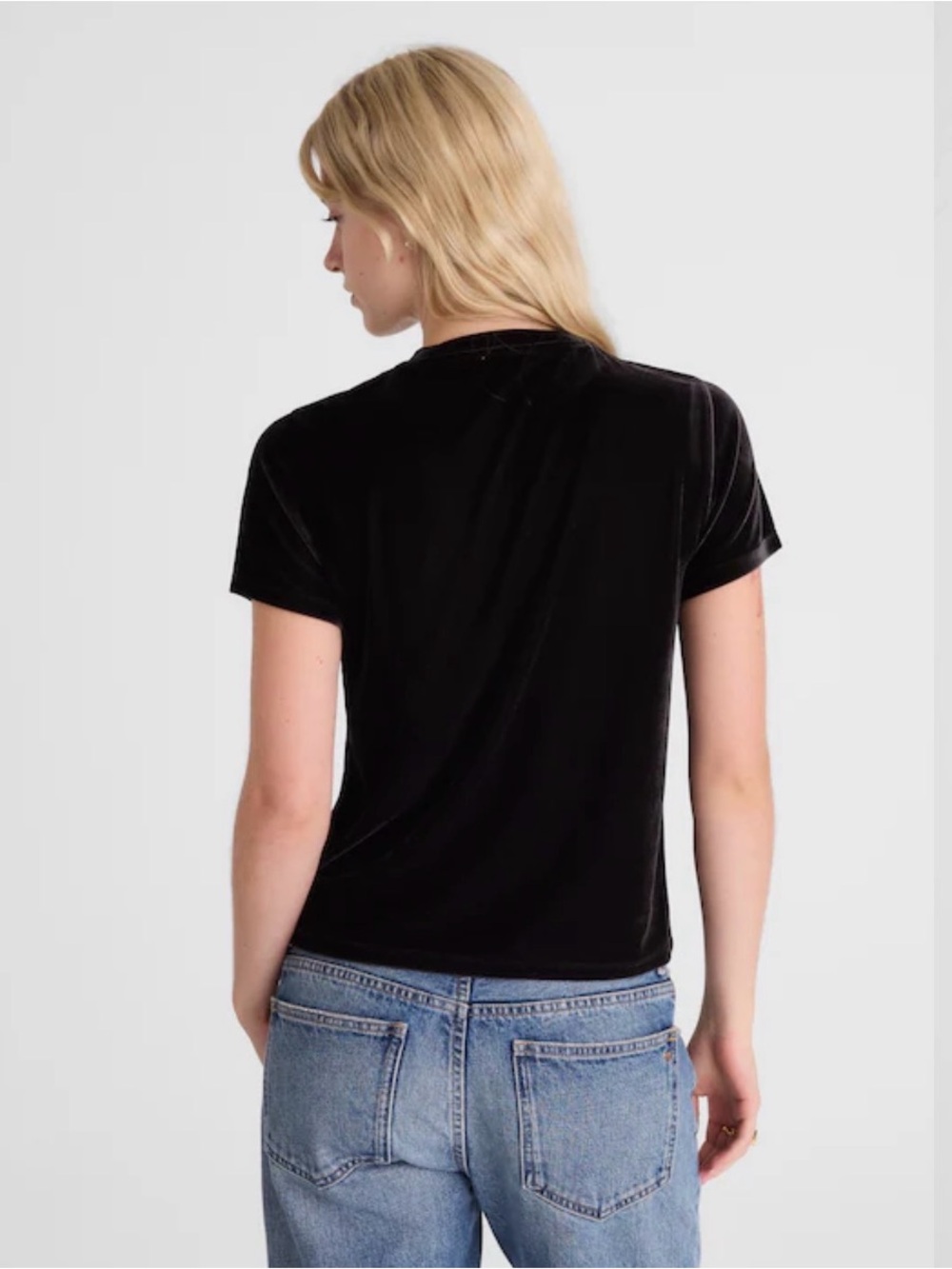 Madewell The Relaxed Tee in Velvet Black NWT XS Crewneck Short Sleeve - Picture 4 of 7